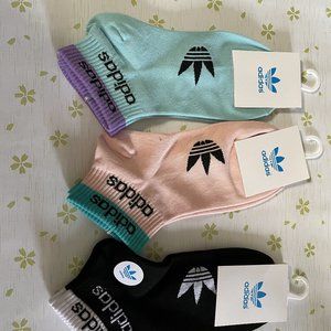 Adidas Blue pink black socks